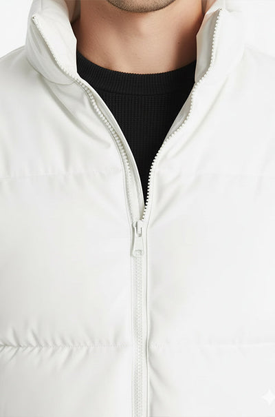 Mens - Puffer Jacket (Full Sleeves) - White
