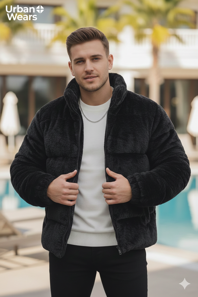 Men’s Sherpa Puffer - Black