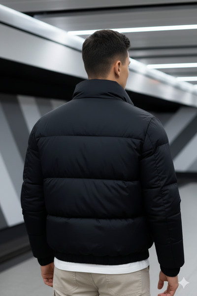 Mens - Puffer Jacket (Full Sleeves) - Black